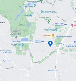 Карта с указанием местоположения.